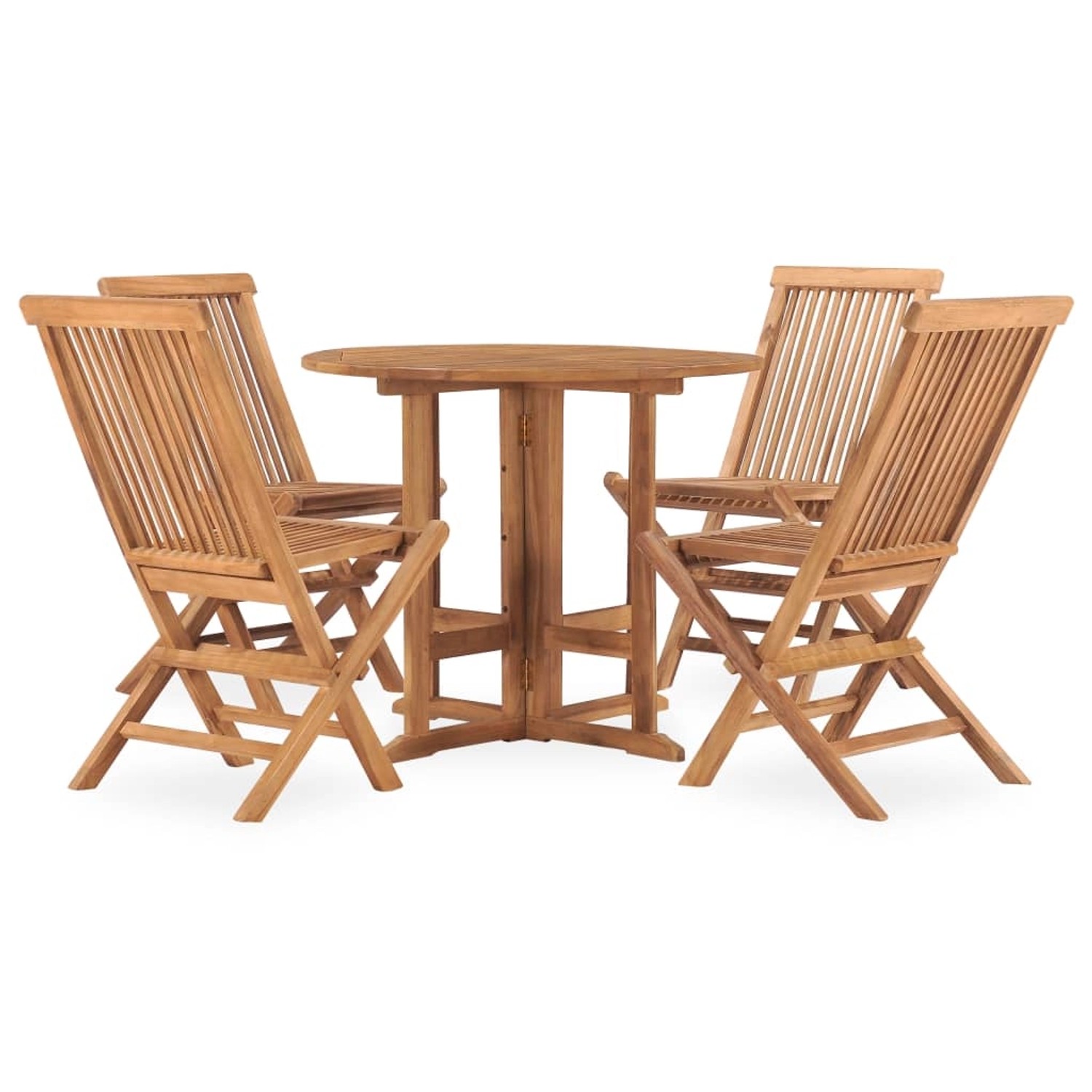 vidaXL 5-tlg Garten-Essgruppe Klappbar Massivholz Teak Modell 99 günstig online kaufen