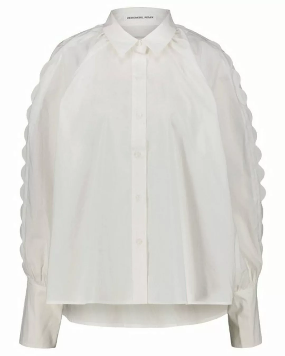 Designers Remix Klassische Bluse Damen Bluse SANDRA SCALLOP BLOUSE (1-tlg) günstig online kaufen