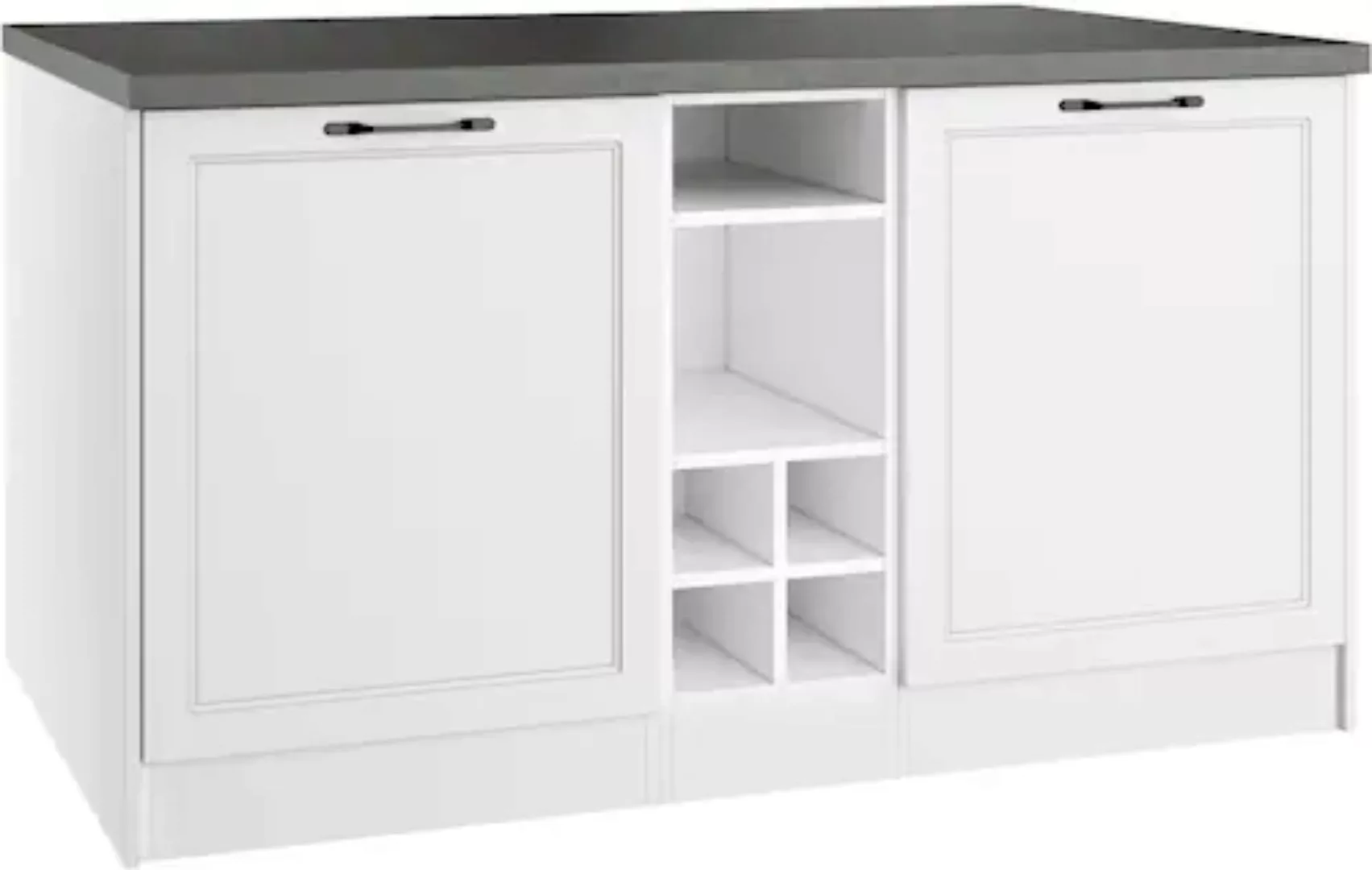 KOCHSTATION Kücheninsel "KS-Lani, Breite 153 cm, mit Flaschenregal", MDF-Fr günstig online kaufen