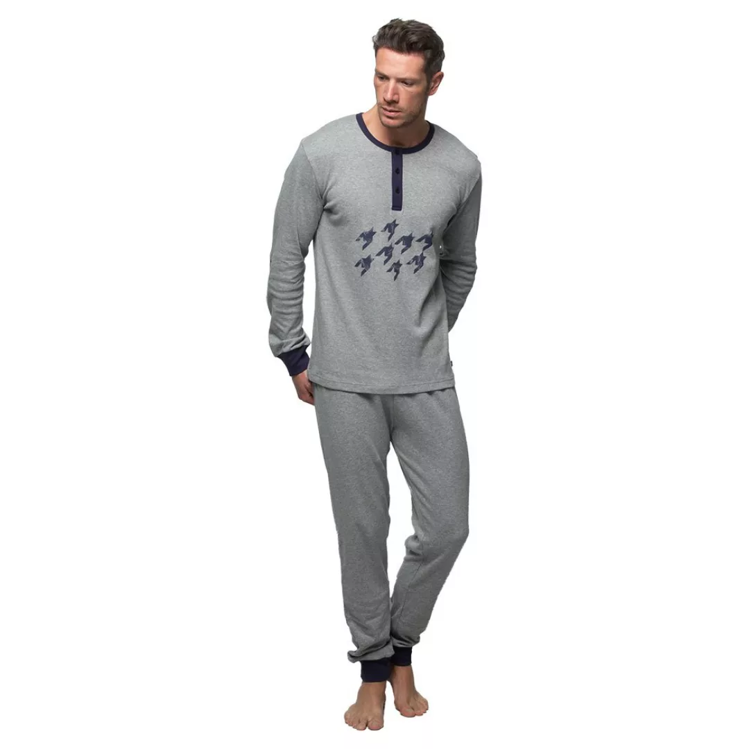 Abanderado As20blz.1or Schlafanzug L Gray / Navy günstig online kaufen