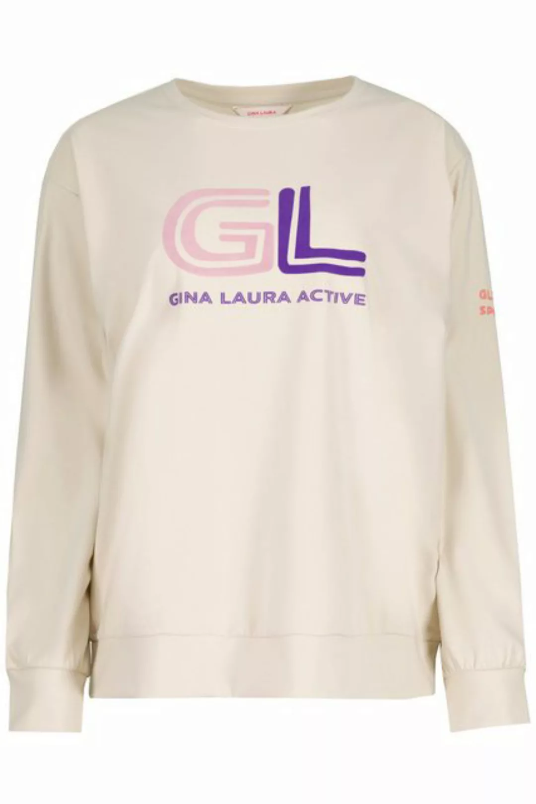 Gina Laura Sweatshirt Sweatshirt Flock schnelltrocknend Rundhals Langarm günstig online kaufen