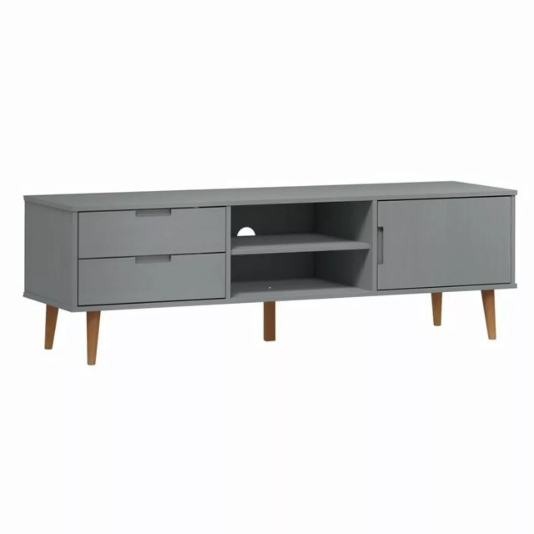 vidaXL TV-Schrank TV-Schrank MOLDE Grau 158x40x49 cm Massivholz Kiefer (1-S günstig online kaufen