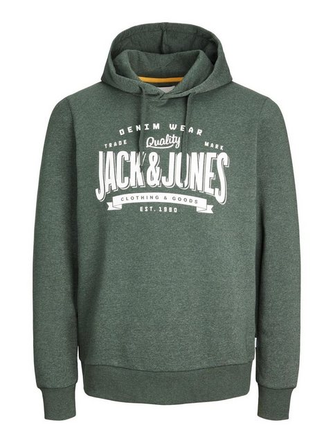 Jack & Jones Hoodie Kapuzenpullover Hoodie mit Print JJELOGO 5582 in Grün günstig online kaufen