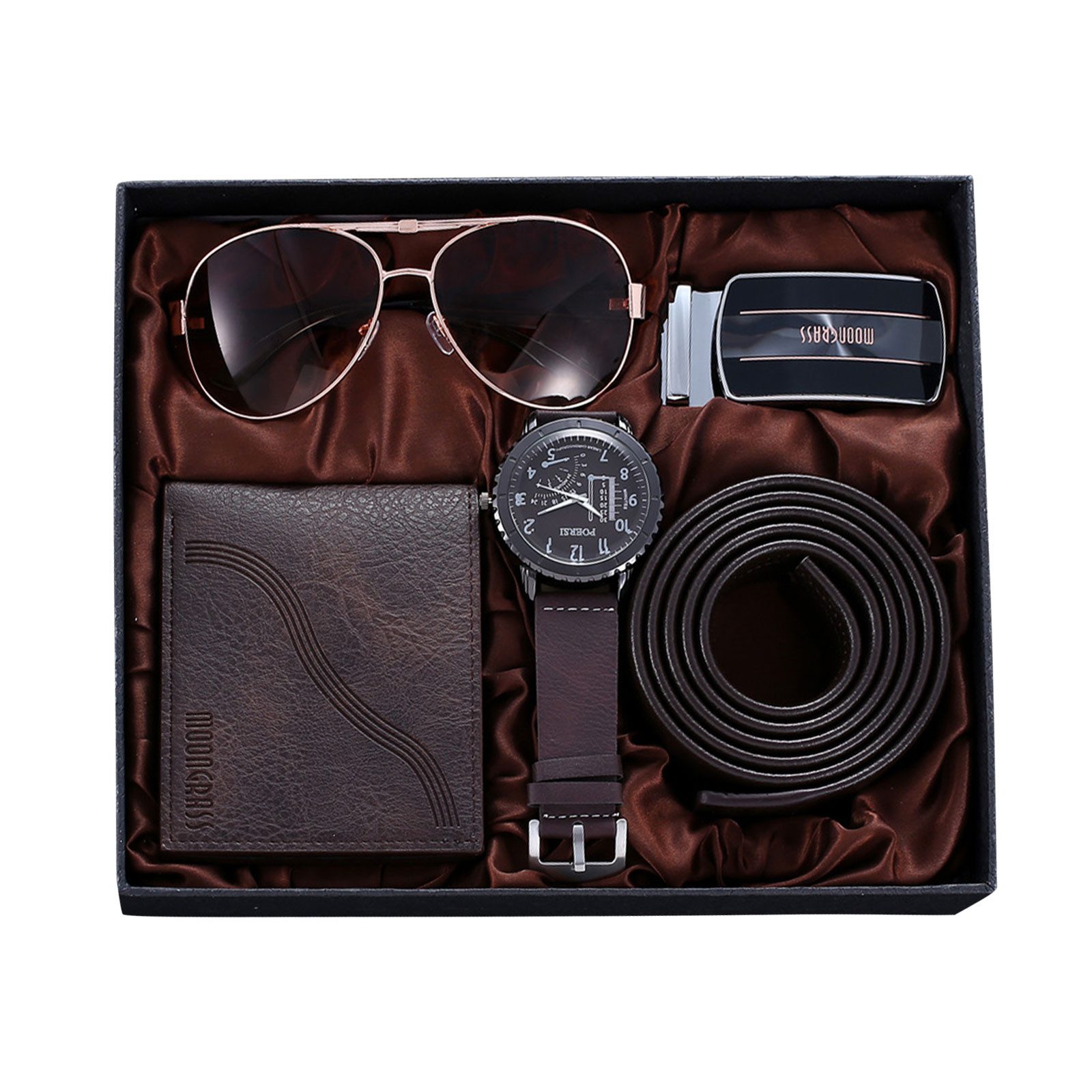 MODFU Geldbörse Gentleman-Set Herren Geschenkset Gürtel günstig online kaufen