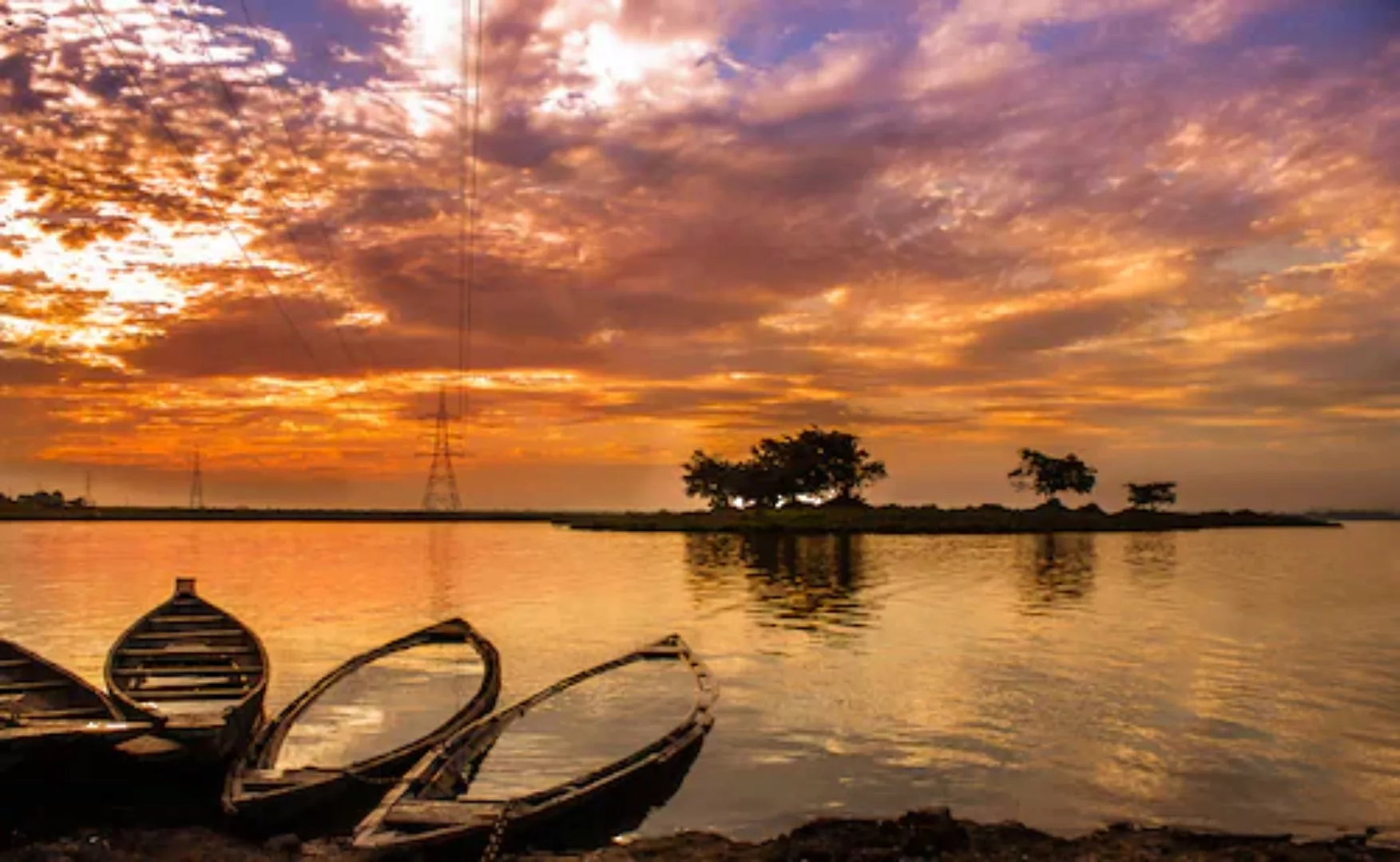 Papermoon Fototapete »Sonnenuntergang in Indien« günstig online kaufen