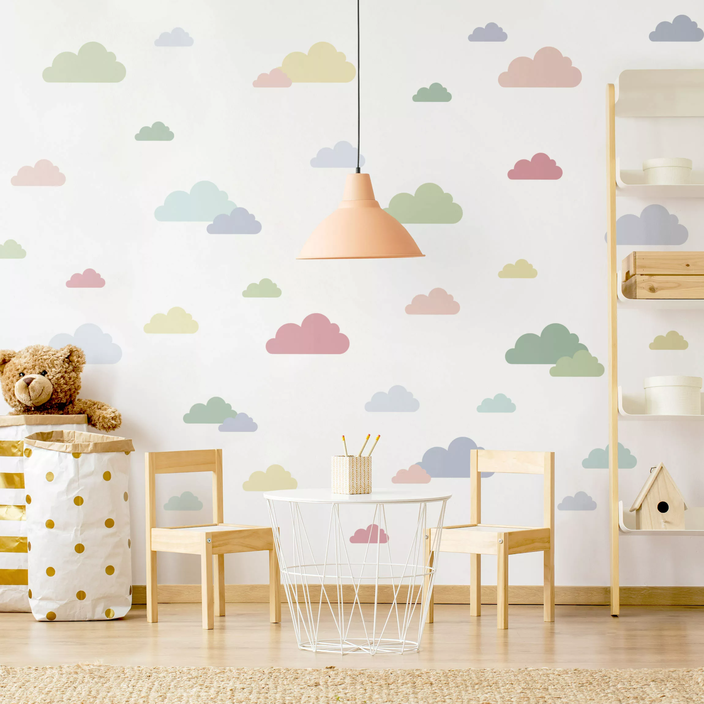 Wandtattoo 40-teilig 40 Wolken Pastell Set günstig online kaufen