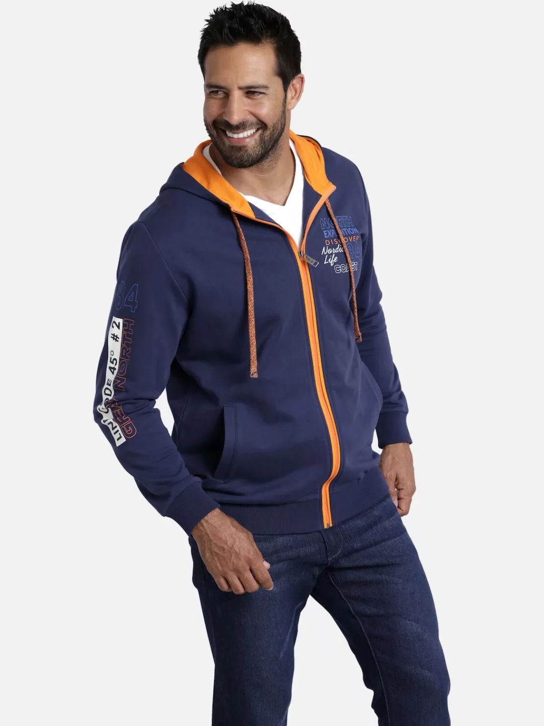 Jan Vanderstorm Kapuzensweatjacke "Sweatjacke RODERICH", aus atmungsaktiver günstig online kaufen