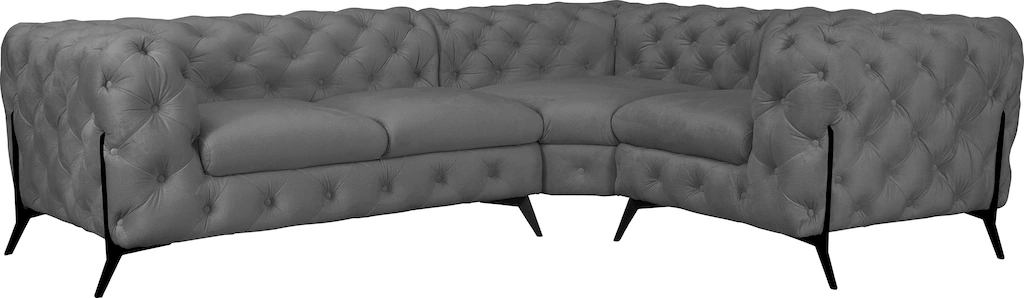 Leonique Chesterfield-Sofa "Amaury L-Form", moderne Chersterfield-Optik, Br günstig online kaufen