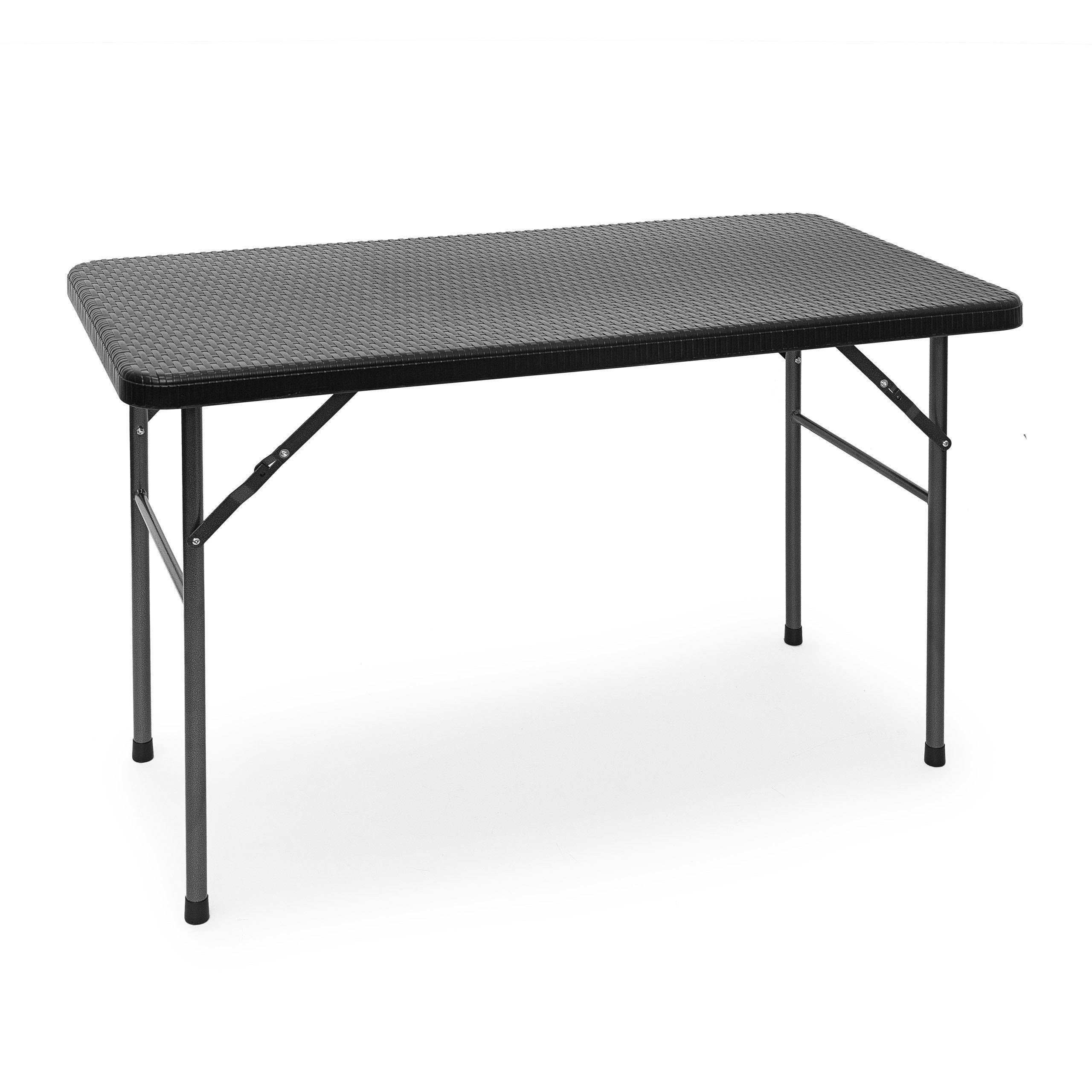 relaxdays Klapptisch Gartentisch klappbar BASTIAN, Schwarz günstig online kaufen