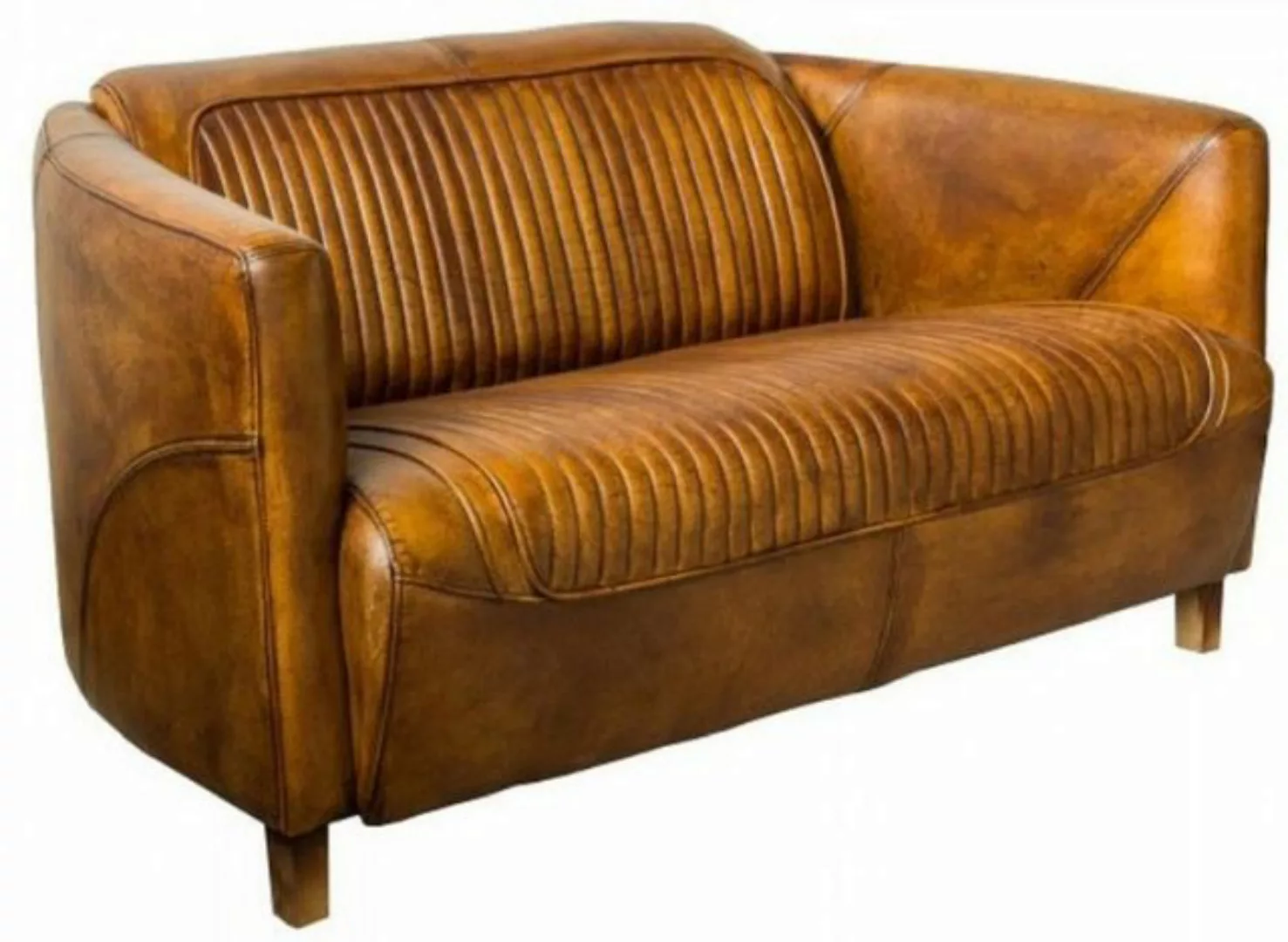 Casa Padrino 3-Sitzer Luxus Leder 3er Sofa Vintage Braun 175 x 86 x H. 68 c günstig online kaufen