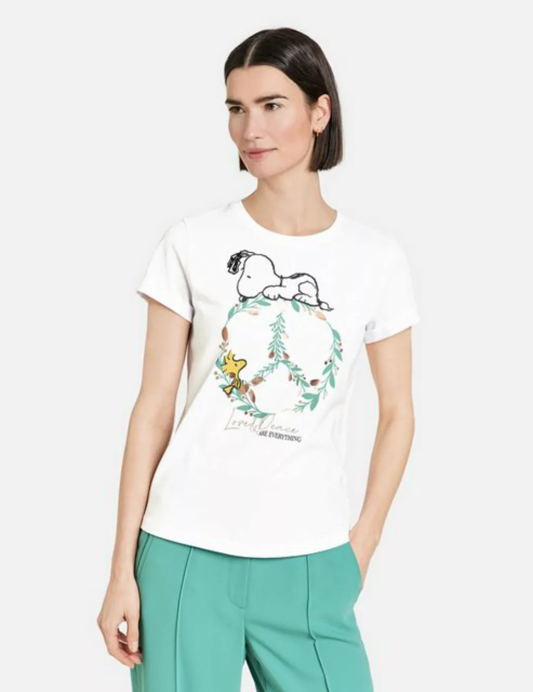 GERRY WEBER Kurzarmshirt T-Shirt mit Peanuts-Print günstig online kaufen