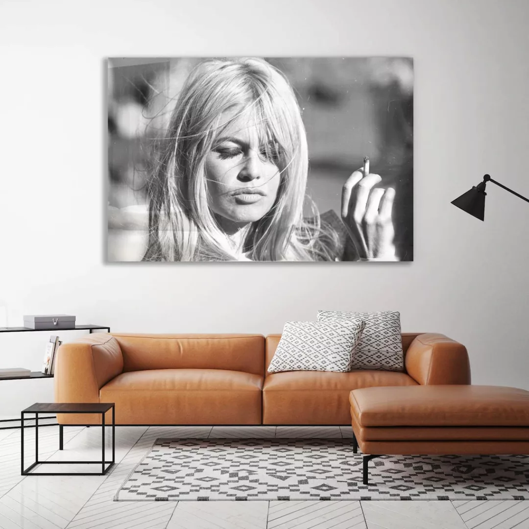 queence Acrylglasbild "Brigitte Bardot", Schwarz-Weiß-Stars-Frau, Fine Art- günstig online kaufen
