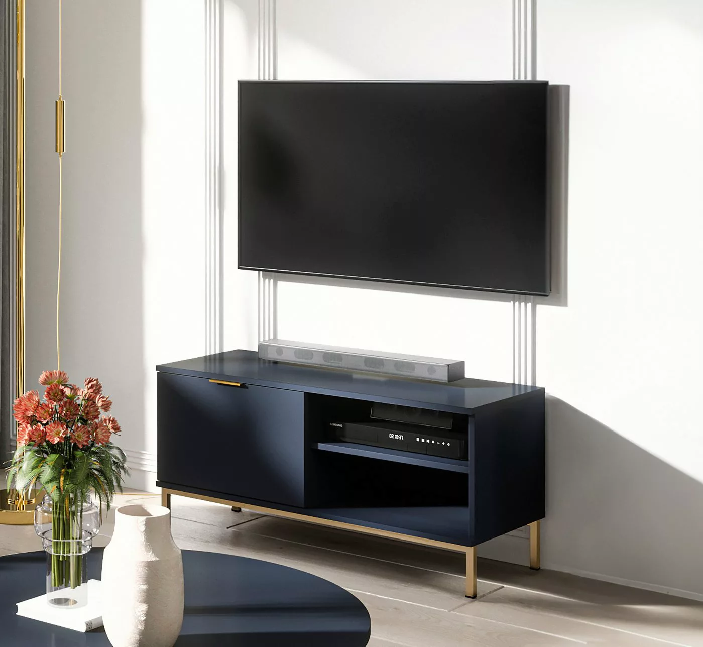 Furnix TV-Schrank MALAGAS Kommode, Fernsehschrank 1 bzw. 2 Türen 2 offenen günstig online kaufen