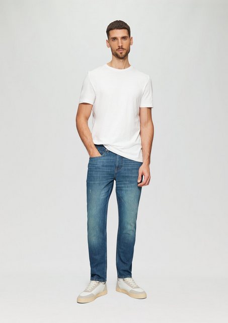 s.Oliver Stoffhose Jeans / Regular Fit / Mid Rise / Straight Leg Waschung günstig online kaufen