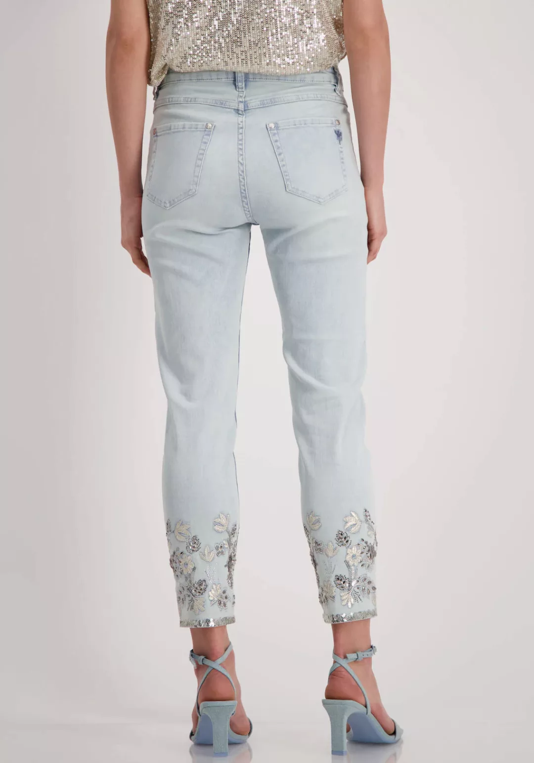 Monari Slim-fit-Jeans mit Stickerei günstig online kaufen
