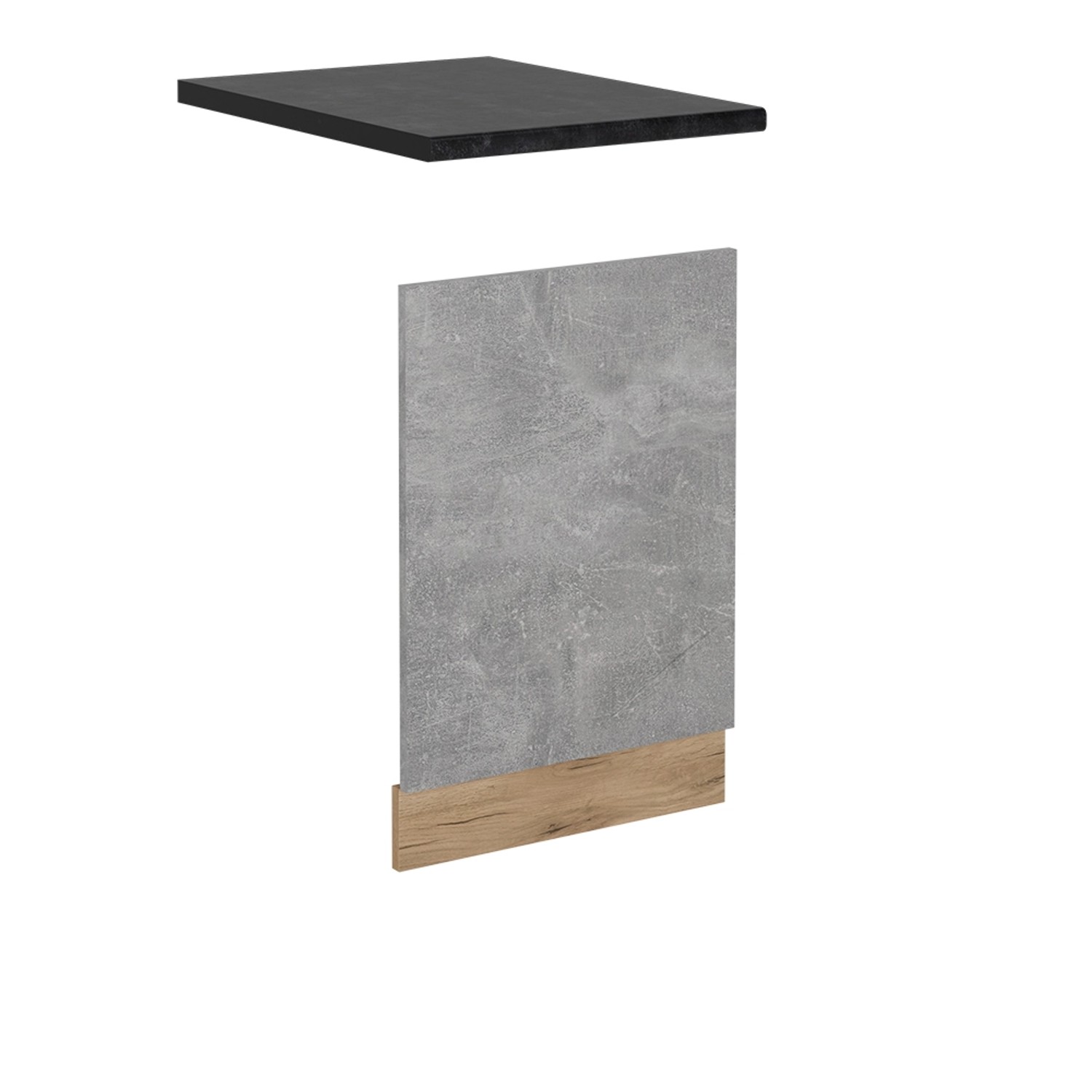 Vicco Frontblende R-Line, Beton/Goldkraft Eiche, 45 günstig online kaufen