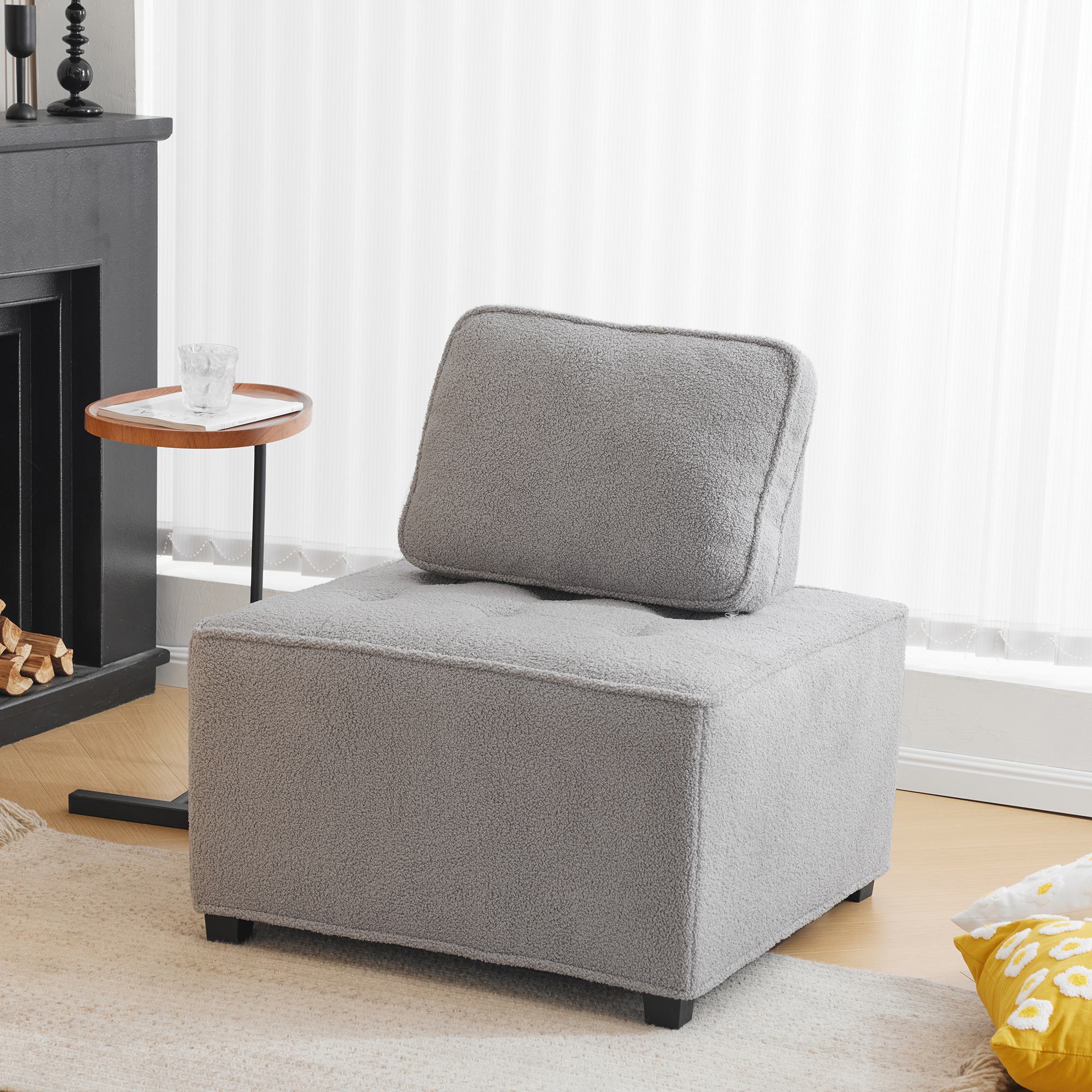 Modulares Ecksofa für das Wohnzimmer aus Teddy-Samt, modernes, kombinierbar günstig online kaufen