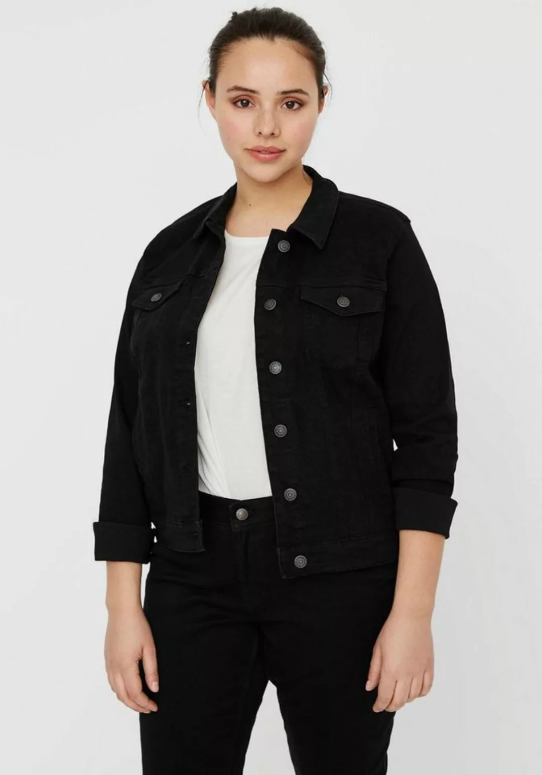 Vero Moda Curve Jeansjacke VMRUNA LS SLIM DNM JCK MIX GA CUR NOOS günstig online kaufen