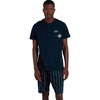 Admas  Pyjamas/ Nachthemden Pyjama Shorts T-Shirt Navy Collection günstig online kaufen