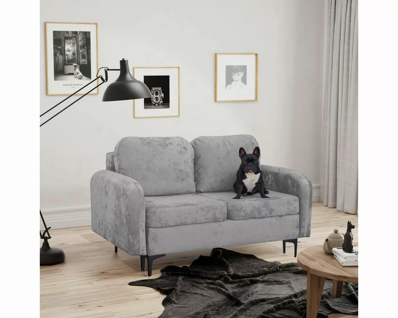 Compleo Schlafsofa klein 157 cm breit BELLA, Metallfüße, Modern design günstig online kaufen