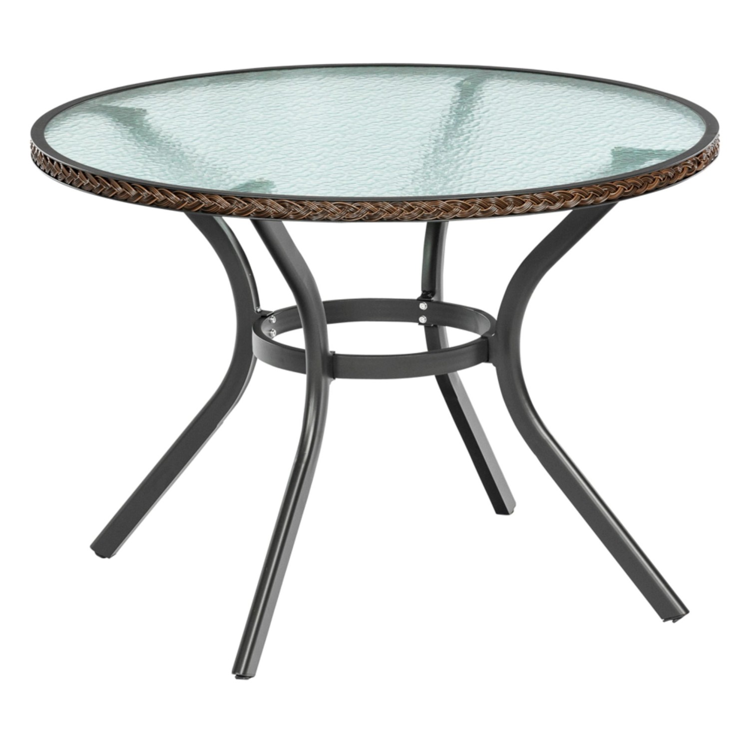 Merxx Ravenna Gartentisch Rund Ø 100 cm Graphit-Schoko günstig online kaufen