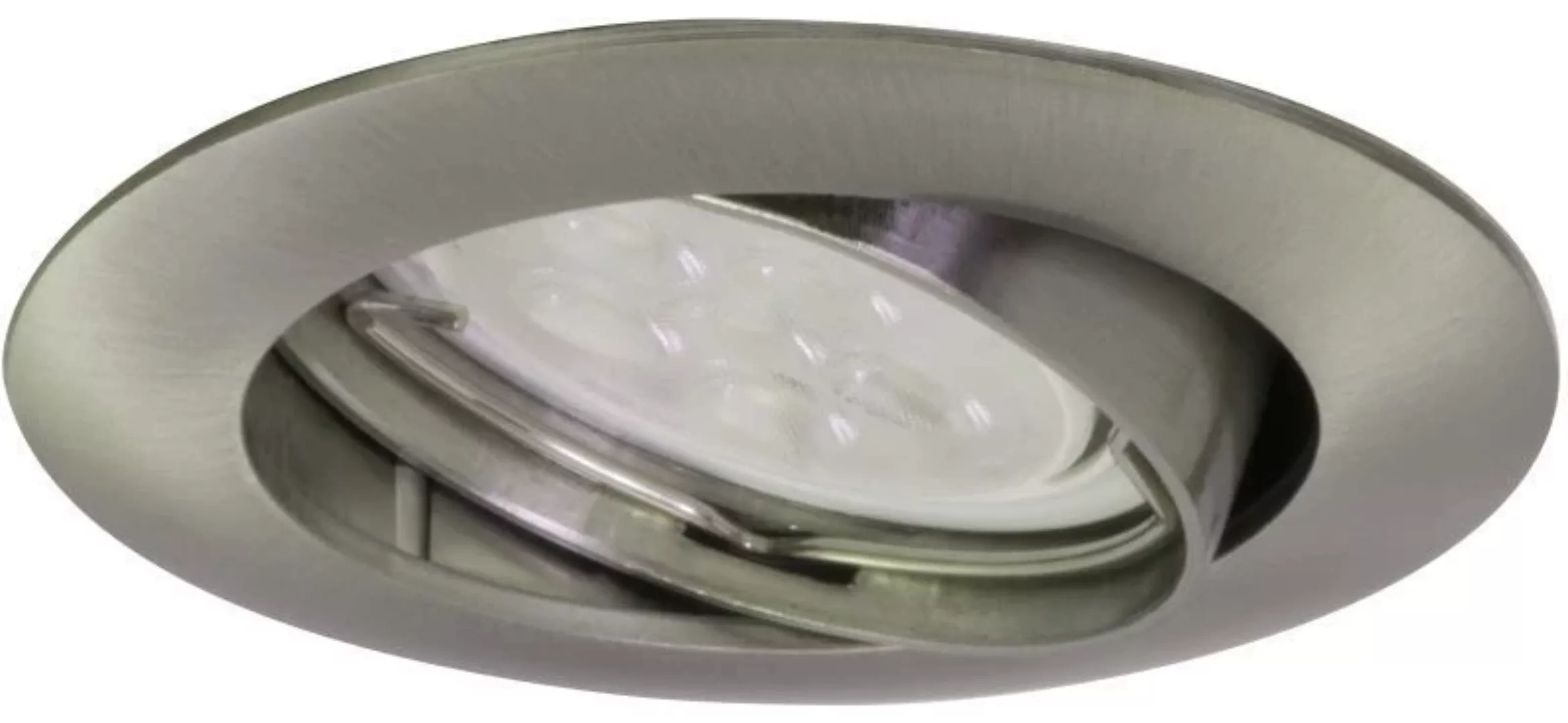 Deckeneinbauleuchte LED Einbauleuchten 3er-Set Ø 8,2 cm metallisch 1-flammi günstig online kaufen