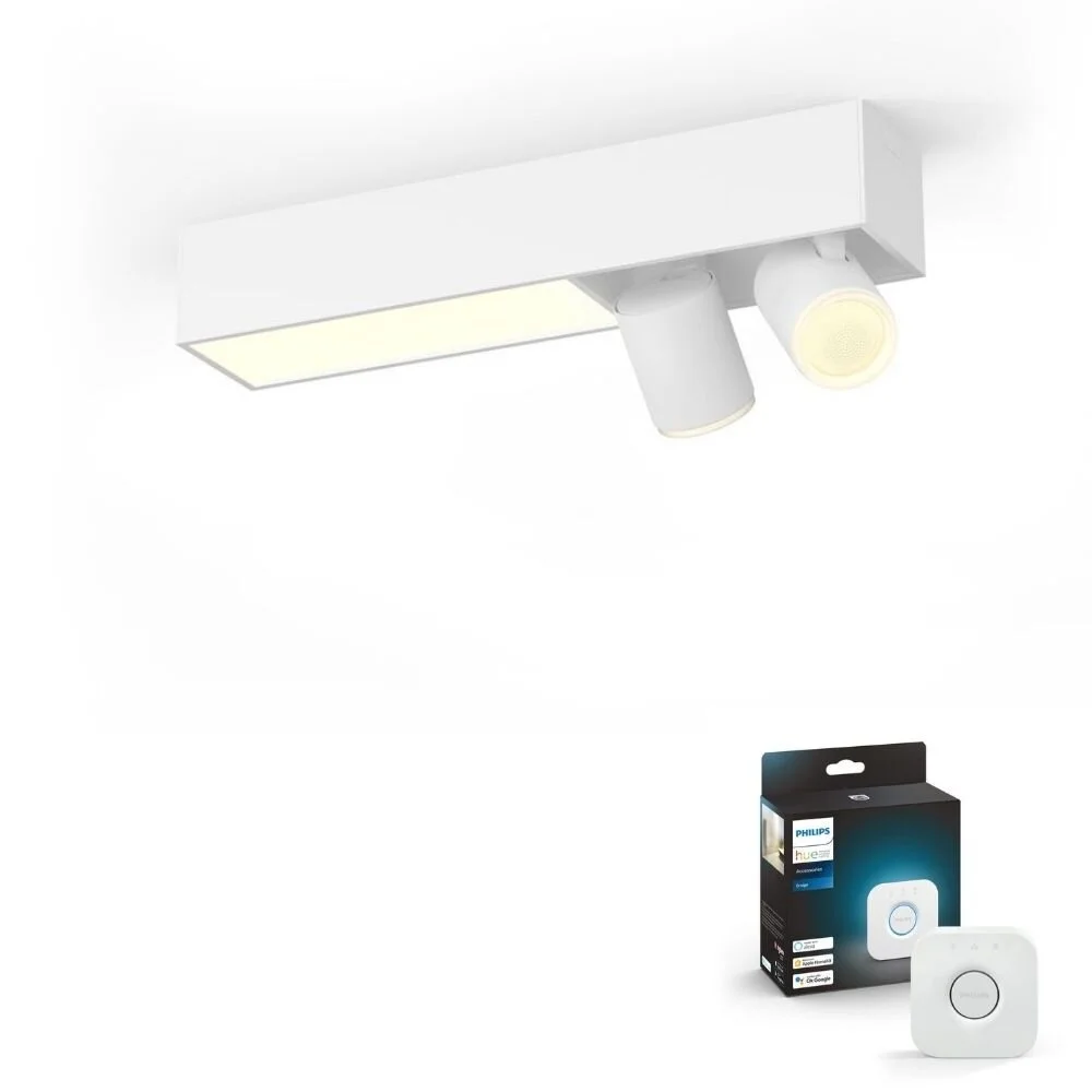 Philips Hue Bluetooth White & Color Ambiance Spot Centris in Weiß 2-flammig günstig online kaufen