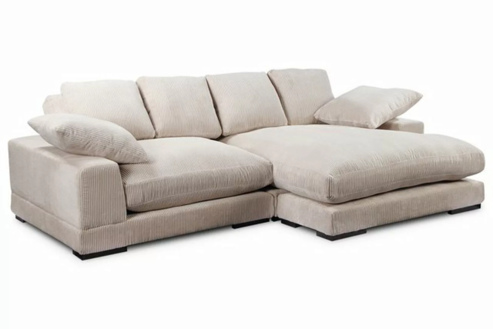 riess-ambiente Ecksofa BABYLON 270cm beige · XXL Couch in L-Form mit Cord-B günstig online kaufen