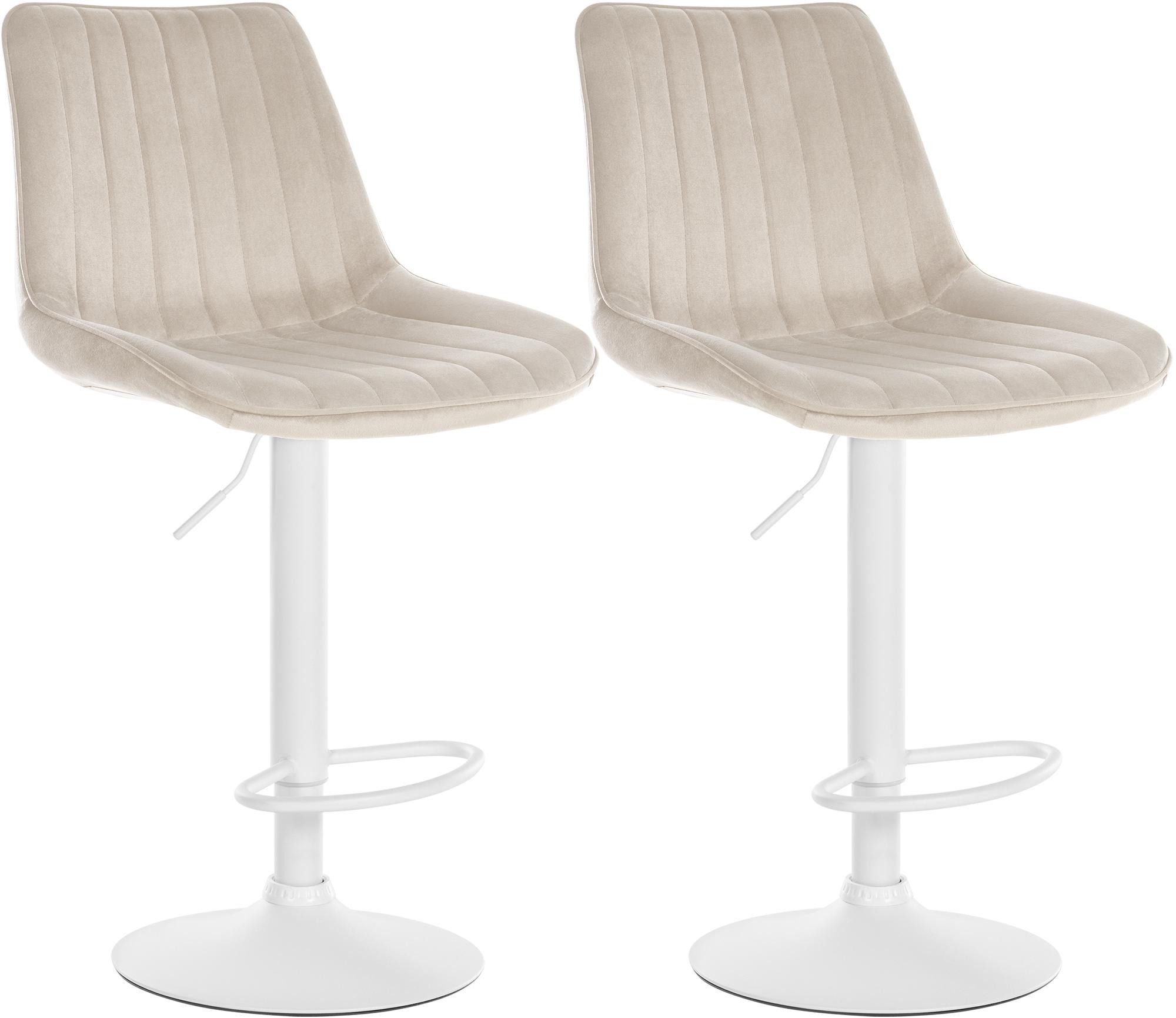 CLP Barhocker Toni Samt (2er Set, günstig online kaufen