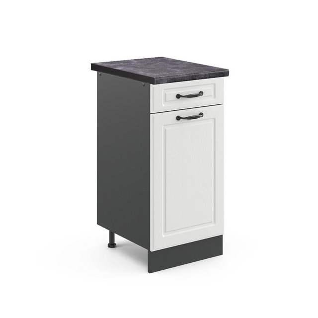 Vicco Unterschrank R-Line, Weiß Landhaus/Anthrazit, 40 cm, AP Anthrazit günstig online kaufen