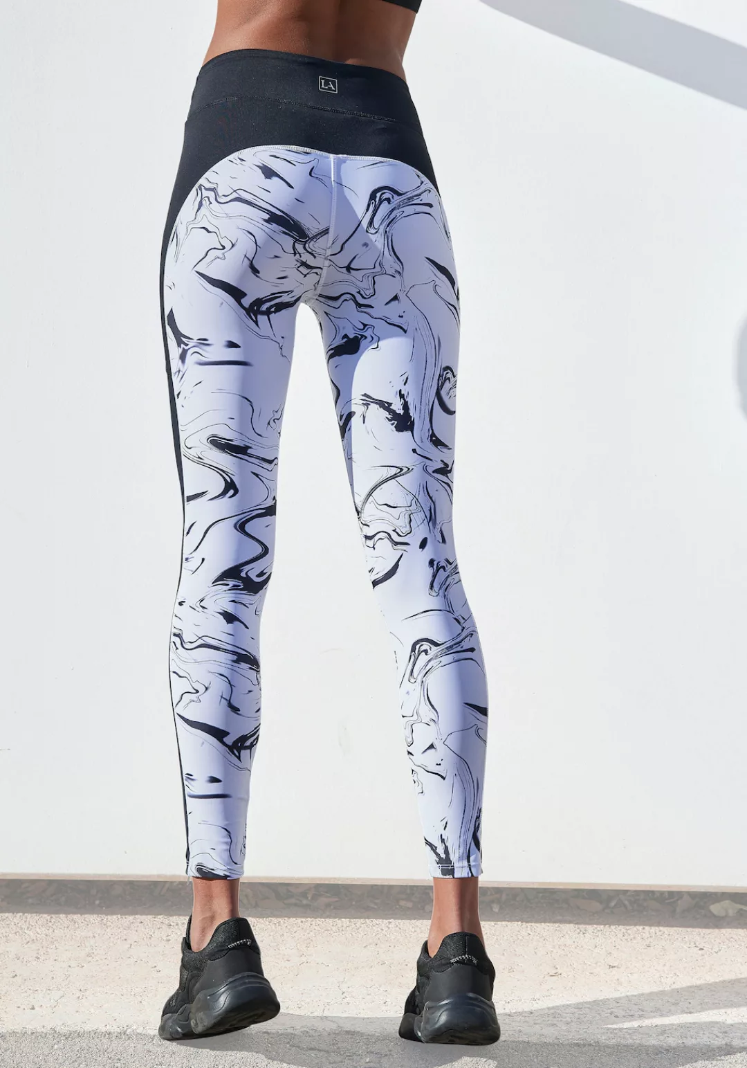 LASCANA ACTIVE Leggings "-Sporthose White Marble", im Marmor-Muster mit Sei günstig online kaufen