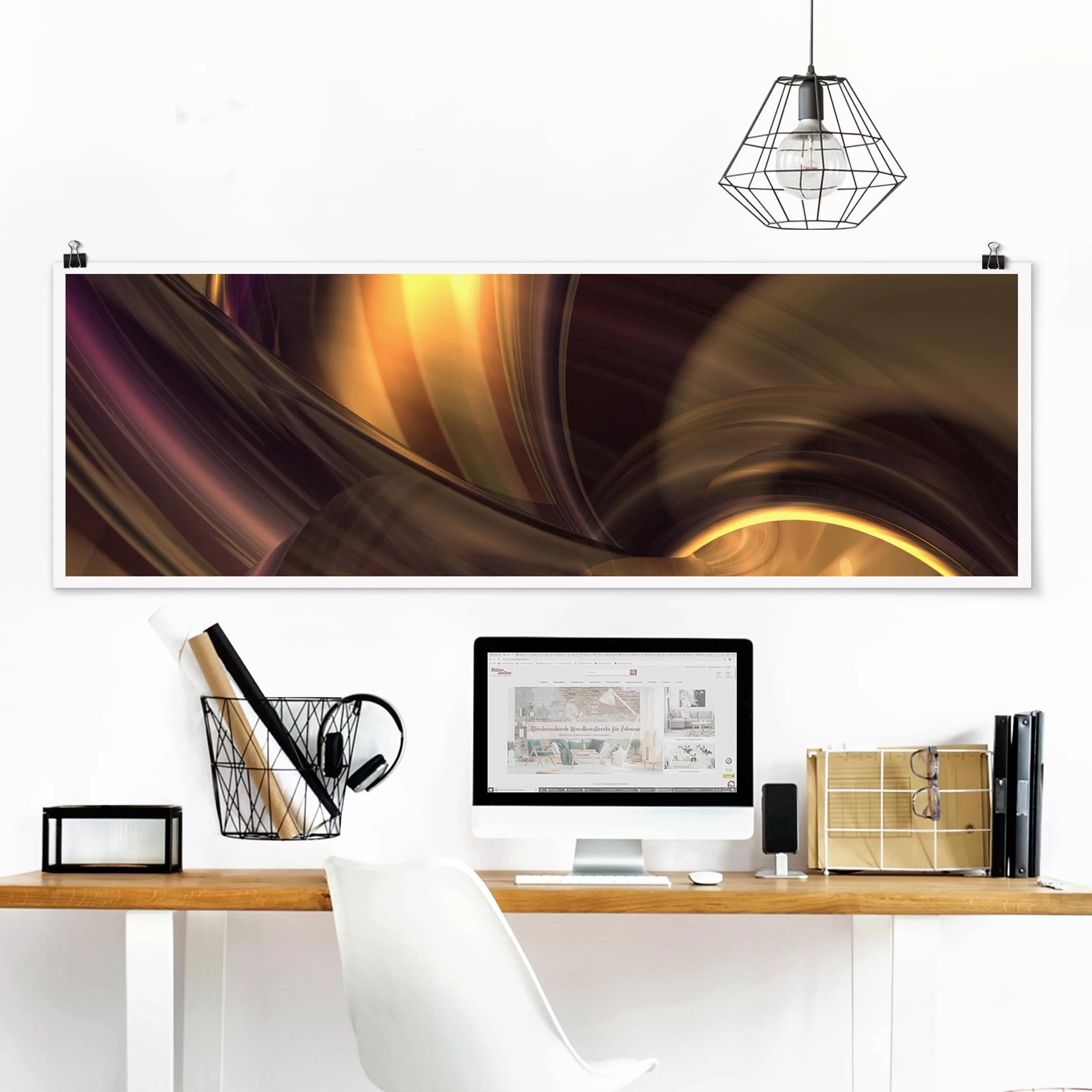 Panorama Poster Abstrakt Enchanted Fire günstig online kaufen