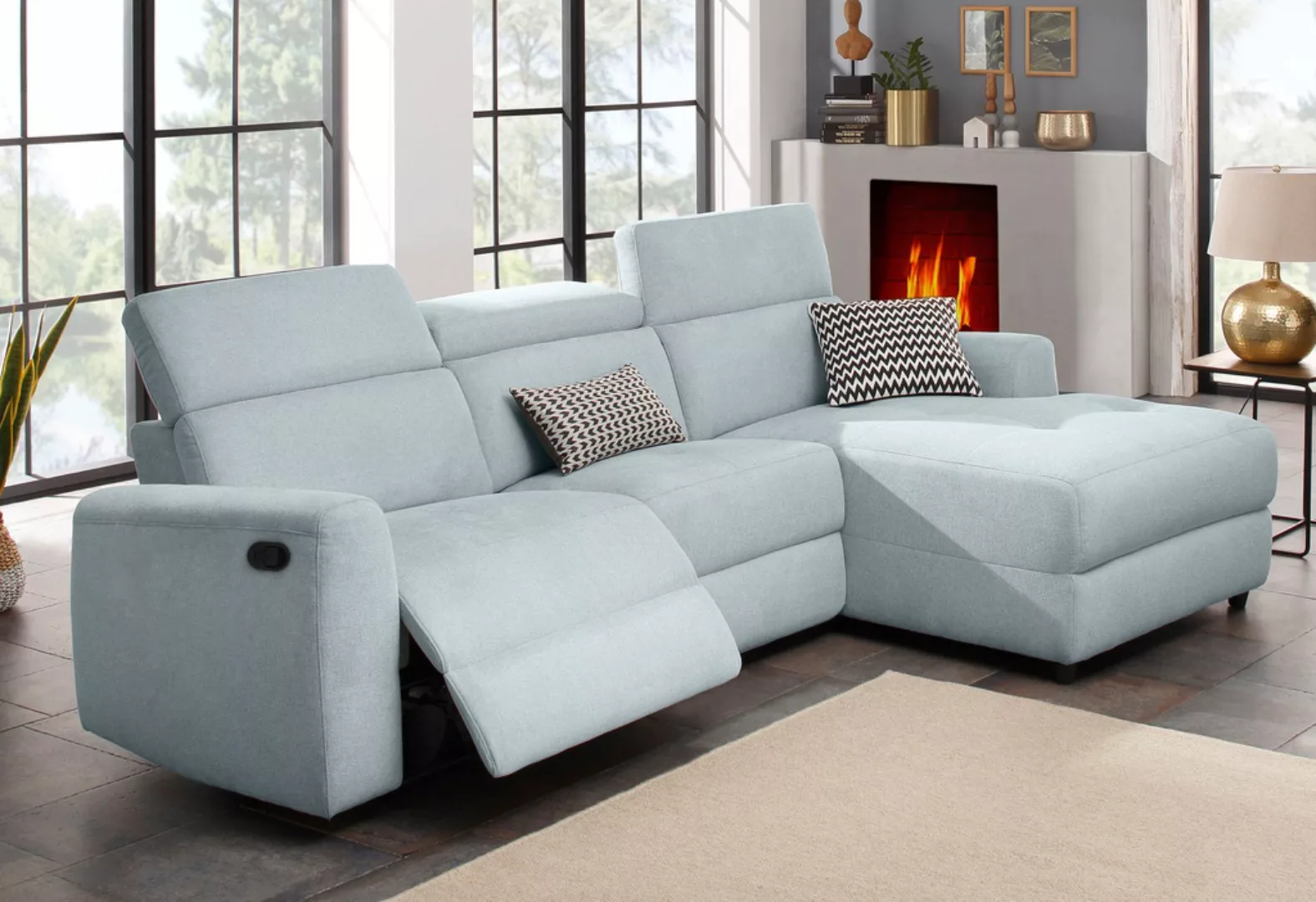 Home affaire Ecksofa "Sentrano, L-Form,", 275 cm, man. o. elektr. Relaxfunk günstig online kaufen