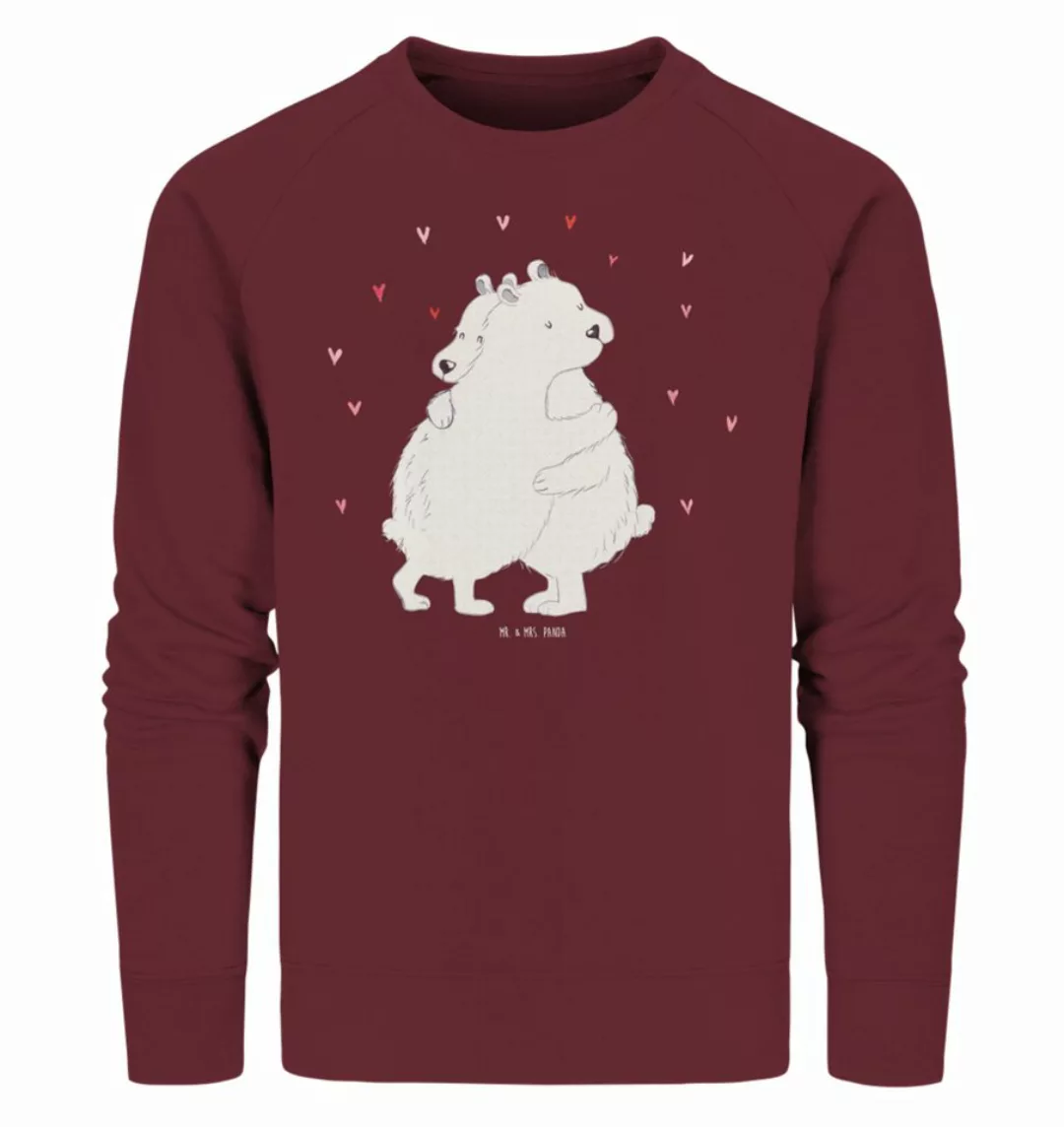 Mr. & Mrs. Panda Longpullover Größe L Eisbär Umarmen - Burgundy - Geschenk, günstig online kaufen