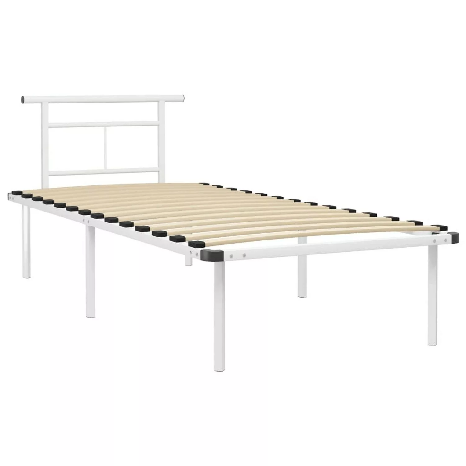 Bettgestell Weiß Metall 90x200 Cm günstig online kaufen