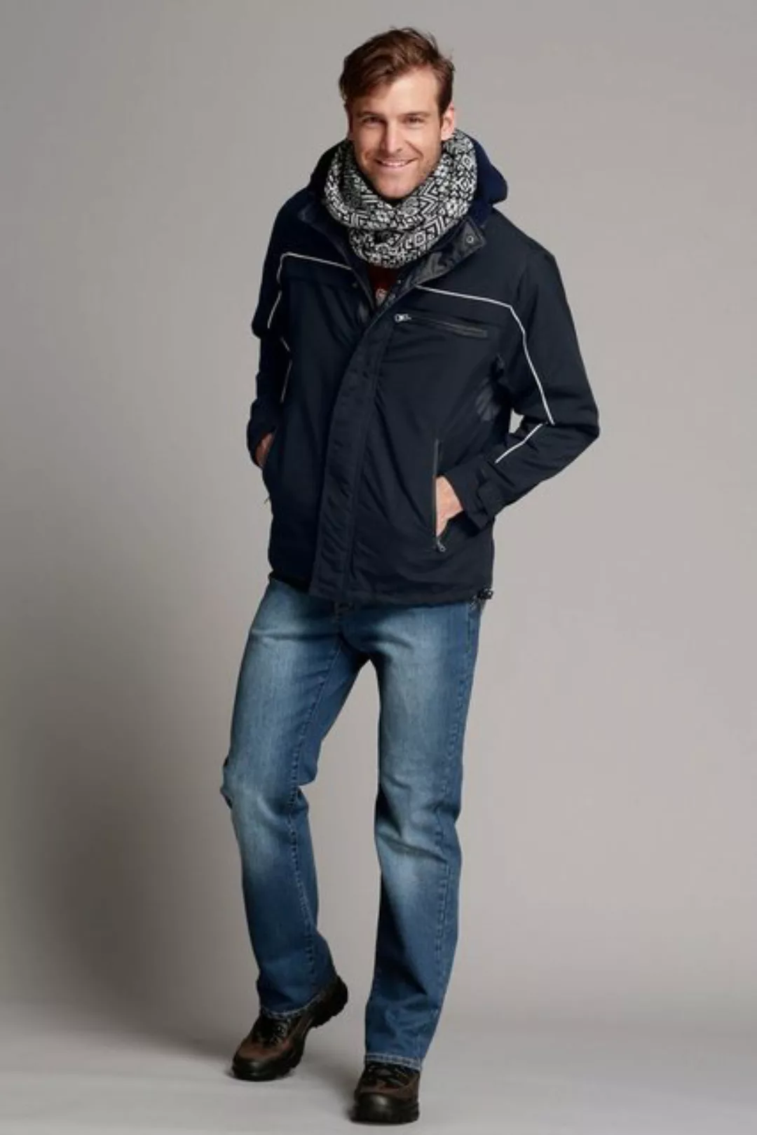 Boston Park Fieldjacket Boston Park Funktions-Jacke wasserabweisend Kapuze günstig online kaufen
