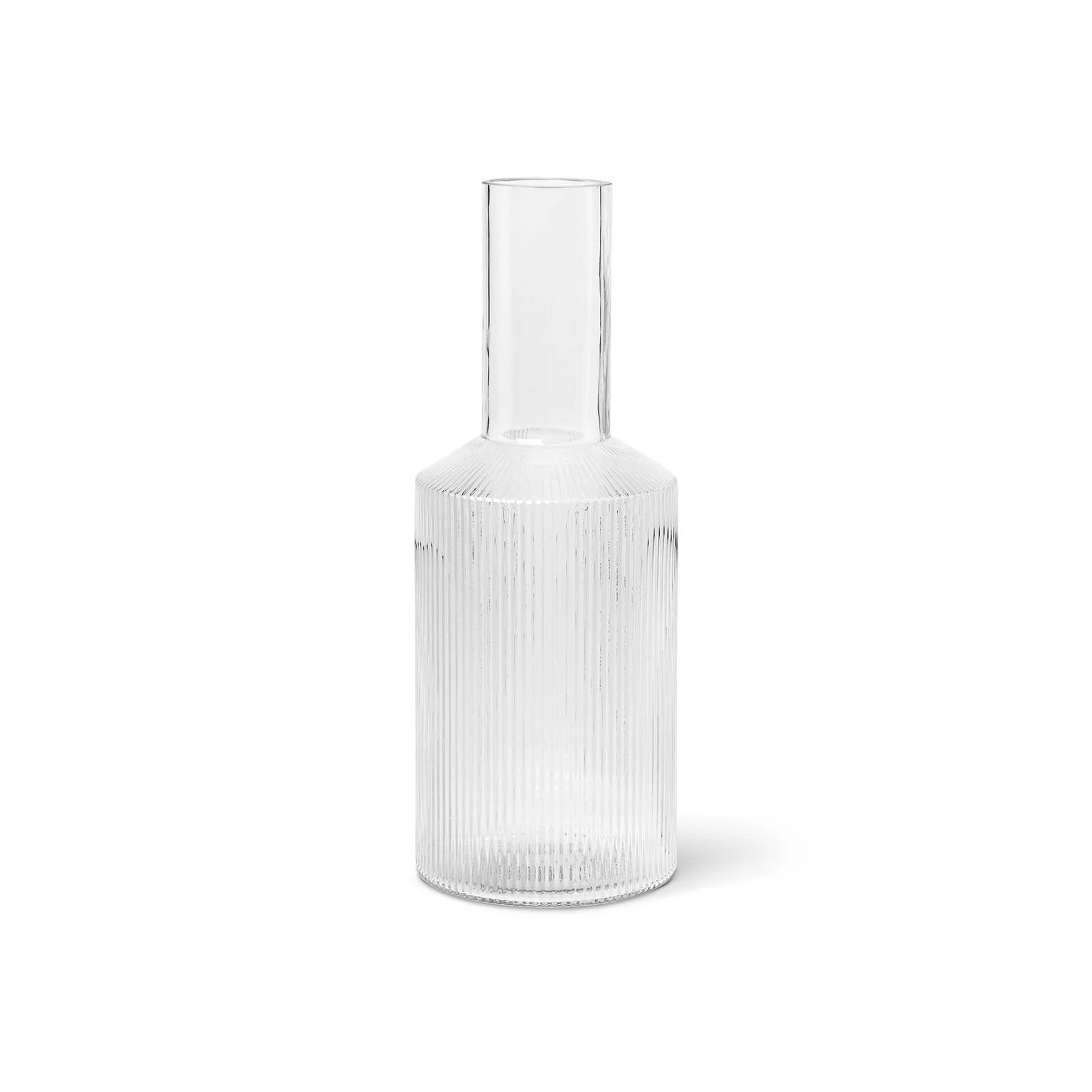 ferm LIVING Karaffe Ripple, klar, 1 L, Glas, mundgeblasen günstig online kaufen