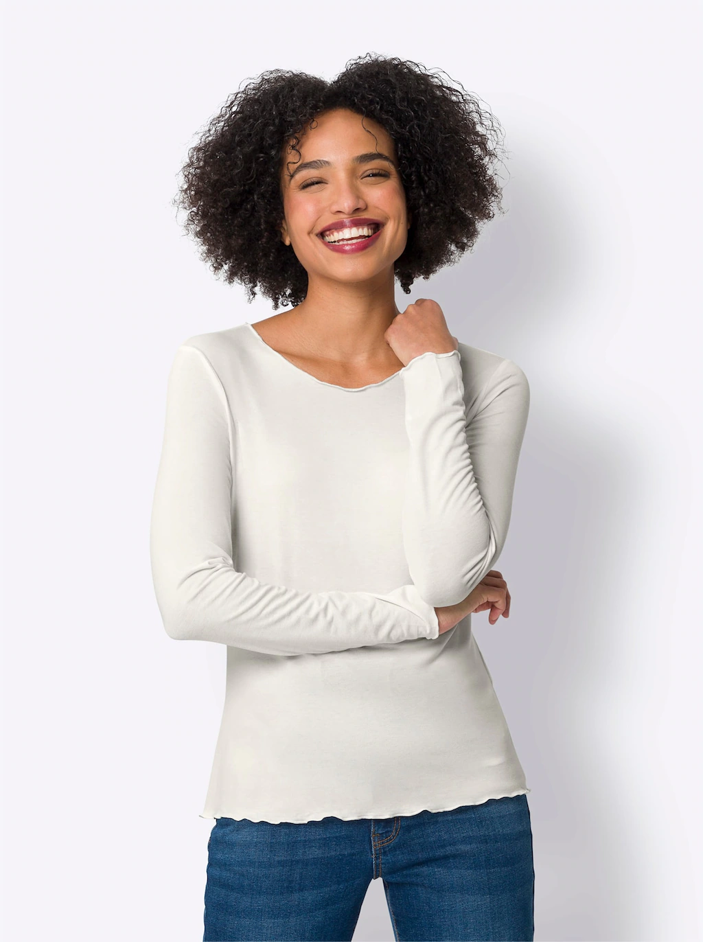heine Langarmshirt "Doppelpack Shirts", (2 tlg.) günstig online kaufen