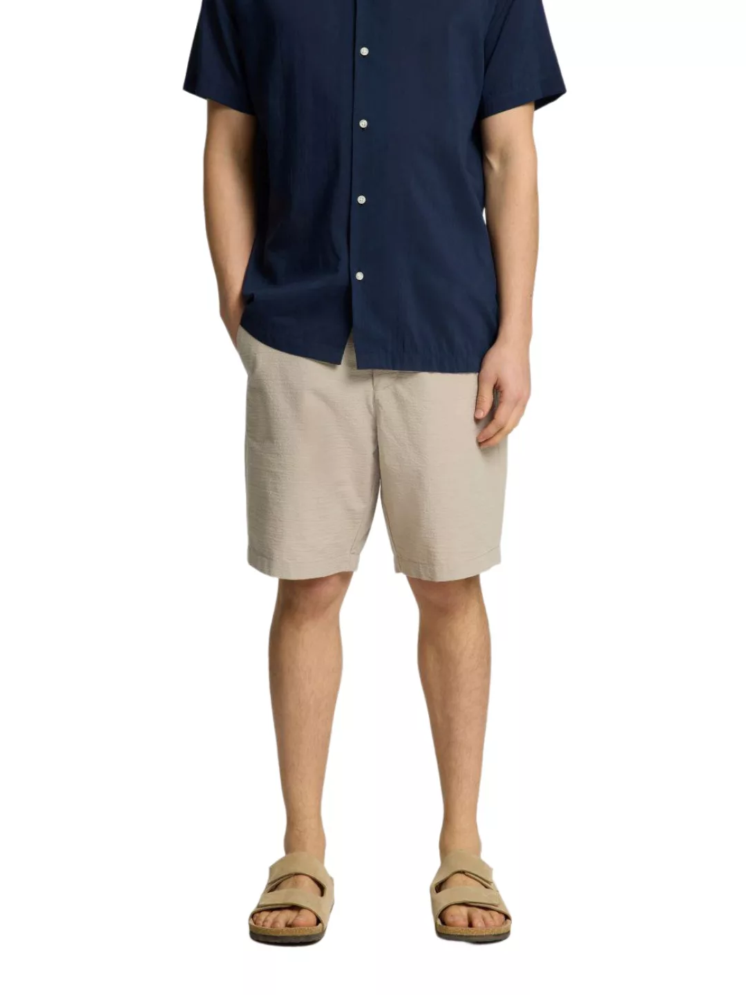 Selected Herren Chino Shorts SLHREGULAR-KARL SEERSUCKER SHORTS Regular Fit günstig online kaufen