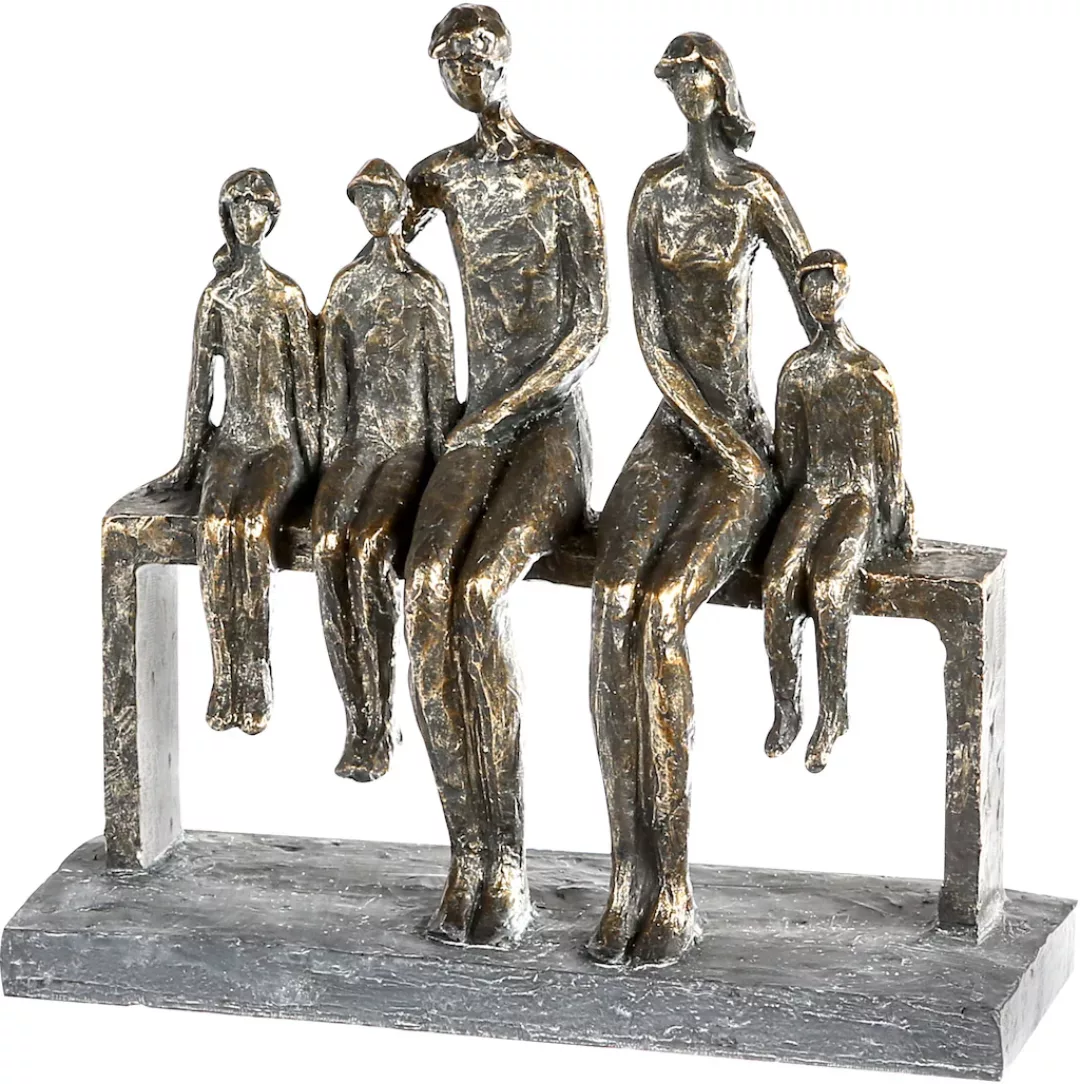 Casablanca by Gilde Dekofigur "Skulptur We are family, bronzefarben/grau", günstig online kaufen