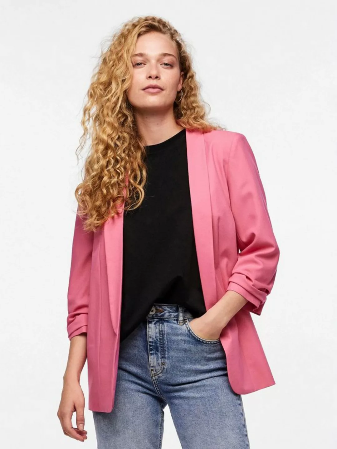 pieces Blusenblazer PCBOSELLA 3/4 BLAZER NOOS mit Faltendetail am Ärmel günstig online kaufen