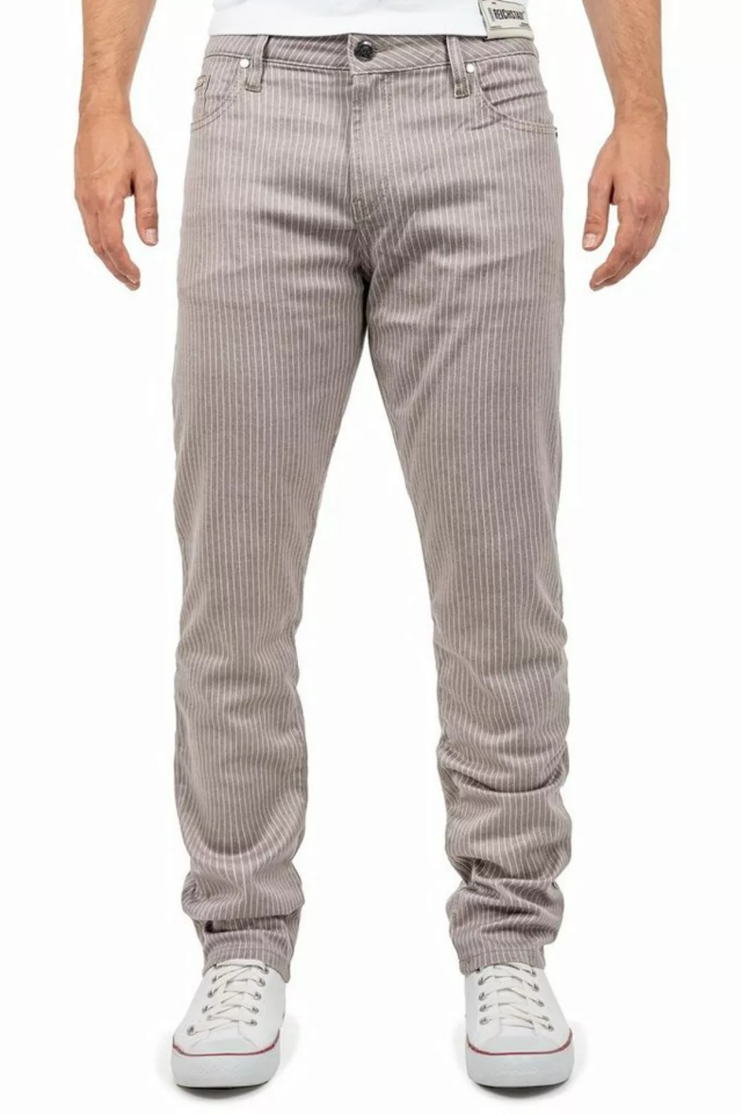 Cipo & Baxx Stoffhose Elegante Hose BA-CD841 Grau W33/L32 im Gestreiften De günstig online kaufen