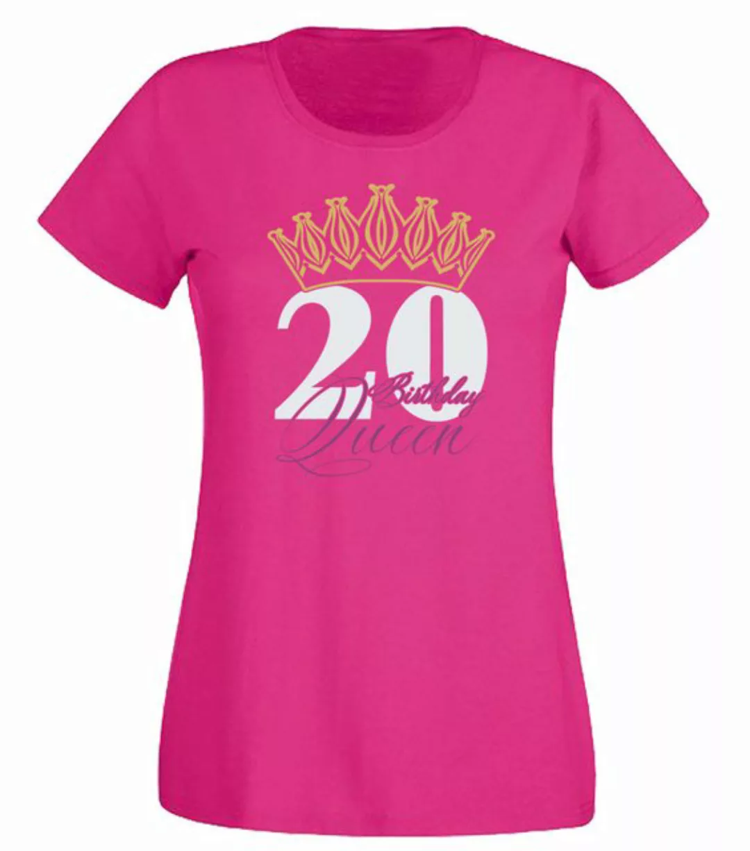 G-graphics T-Shirt 20 – Birthday Queen Slim-fit Damen T-Shirt mit Motiv zum günstig online kaufen