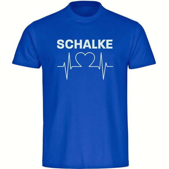 multifanshop T-Shirt Herren Schalke - Herzschlag - Männer günstig online kaufen