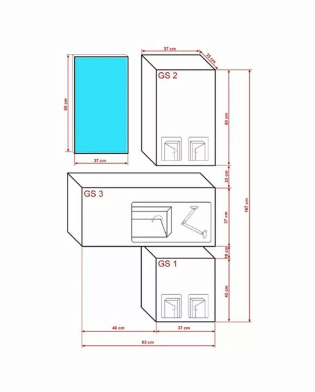 ROYAL24_MARKT Garderobenschrank Elegante Garderobenschränke - Design, Funkt günstig online kaufen