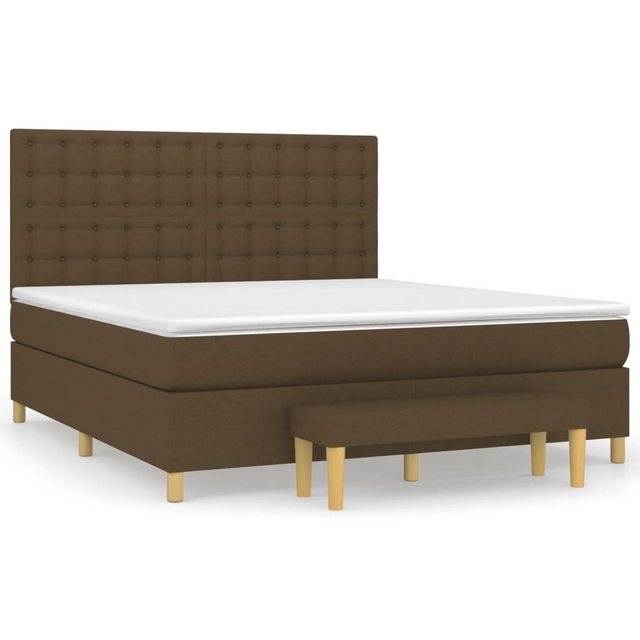 vidaXL Boxspringbett Boxspringbett mit Matratze und Fusshocker Stoff (180 x günstig online kaufen