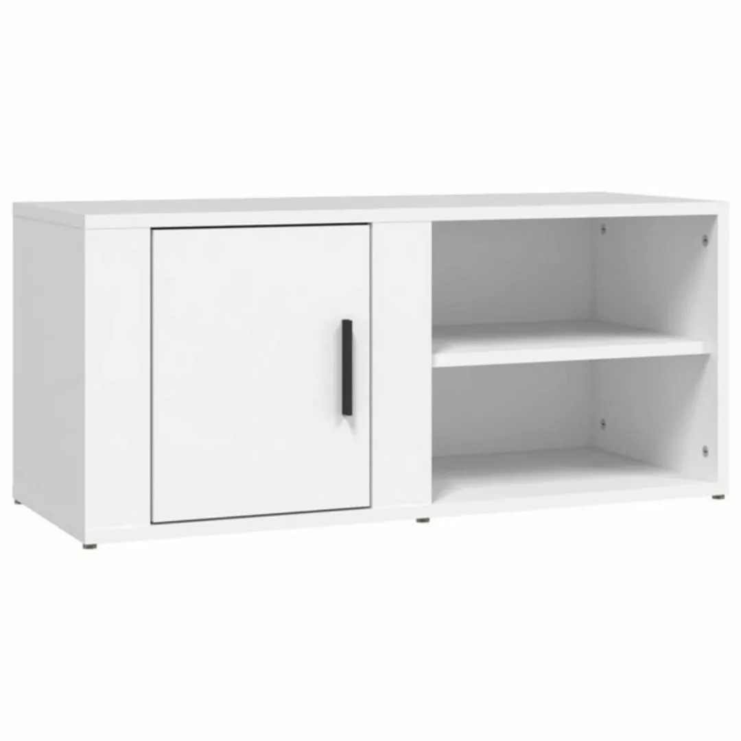 furnicato TV-Schrank Weiß 80x31,5x36 cm Holzwerkstoff günstig online kaufen
