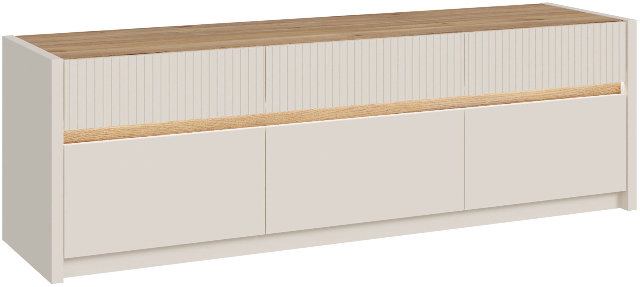 FORTE Lowboard "Oak Squere TV-Board, TV-Schrank", TV-Board, Beleuchtung, gr günstig online kaufen