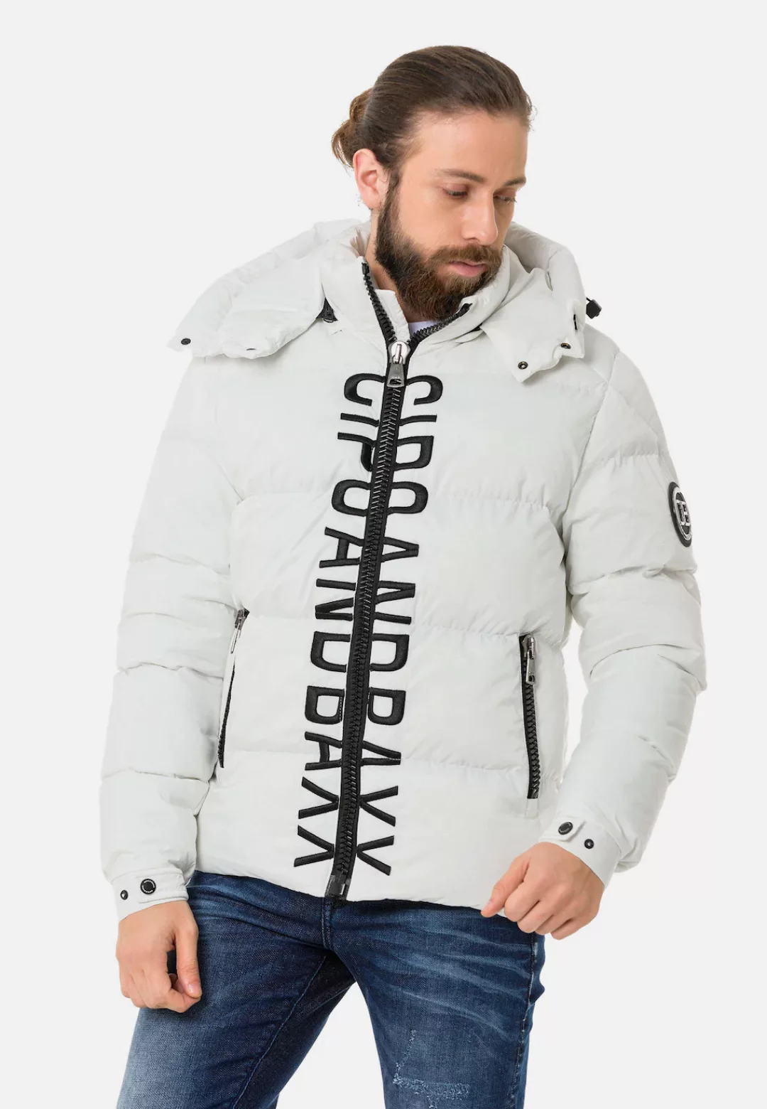 Cipo & Baxx Winterjacke "Winterjacke", mit Kapuze, mit modischen Schriftzug günstig online kaufen