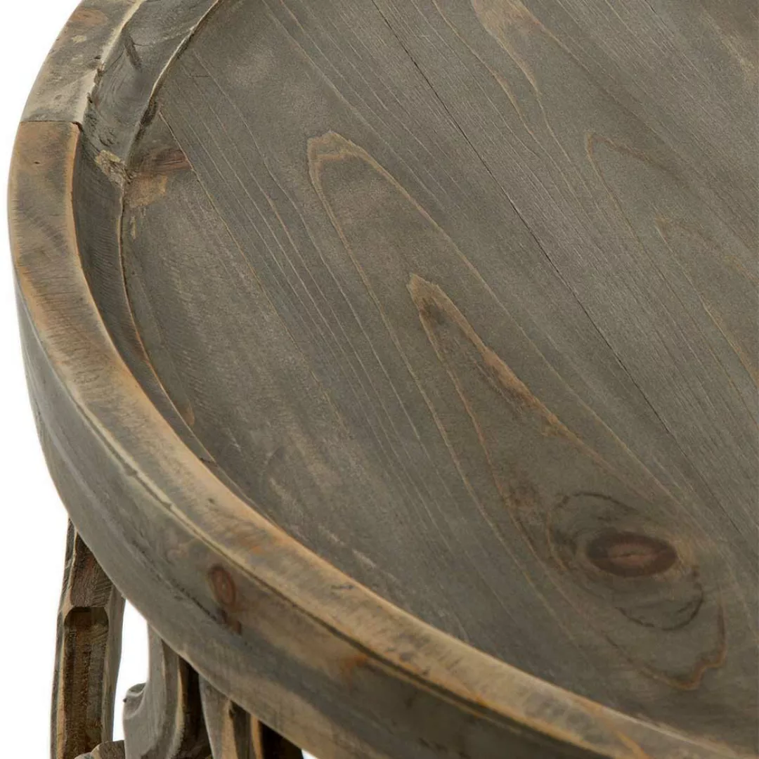 Holz Wohnzimmertisch im Vintage Look runder Tischplatte günstig online kaufen